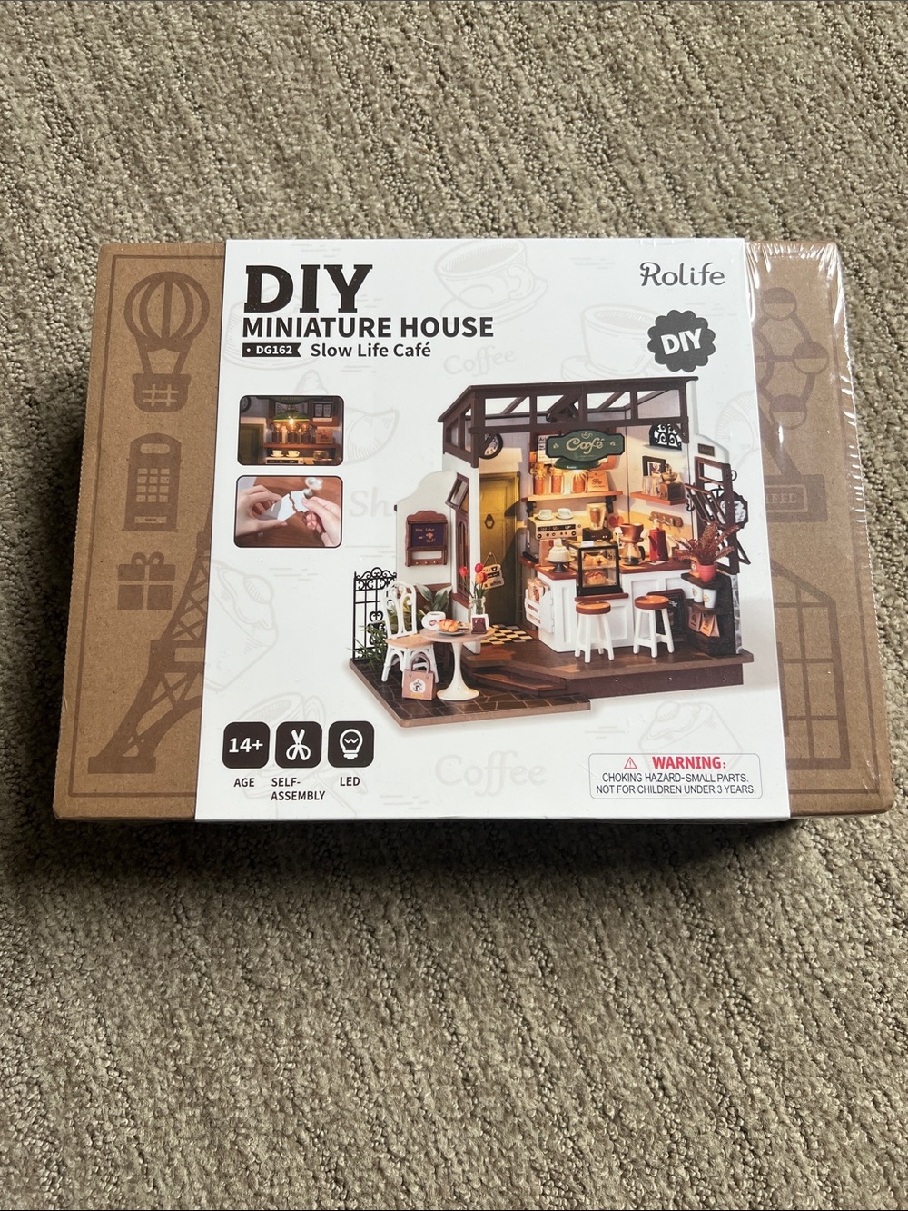 DIY Miniature House Slow Life Café by Rolife - Brown & White